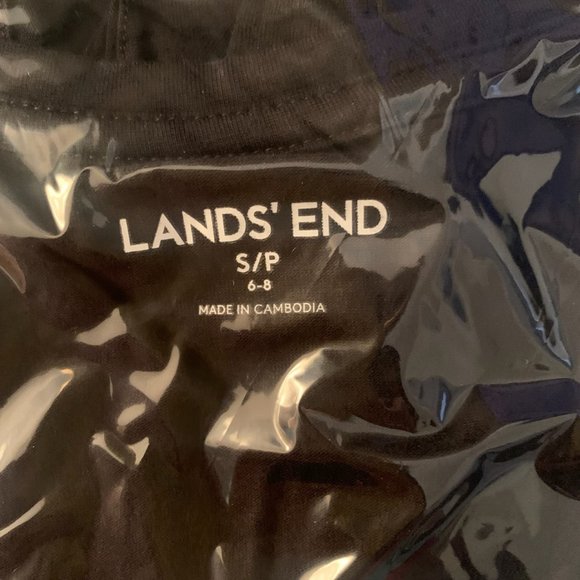 NWT LANDS' END RUFFLE SHOULDER TOP BLACK PS (PETITE SMALL) 6-8 - Picture 7 of 9